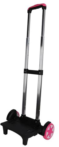 LHSJYG Sackkarre Klappbar Rucksack Trolley Klapp Aluminium Legierung Rucksack Hand Truck Schwarz Gepäck Warenkorb(Pink)