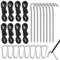 Zeltheringe,15cm Camping Zelt Heringe Aluminium, 2 m Abspannseilel mit Zeltleinenspanner, 4cm Karabinerhaken, Outdoor Camping Zubehör Set für Picknick Outdoor Aktivitäten Zeltzubehör
