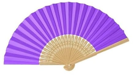 ZUWIJEQ 1 Stück Faltbare Fächer, Handfächer Lila Faltfächer Faltbarer Handfächer Lila Taschenfächer Hand-Faltfächer Chinesischer Fächer for Sommer Party tanzende Hochzeits Haus Dekorationen
