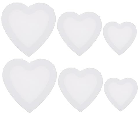 NUOBESTY 6 Stücke Herzförmige Leinwände Ölgemälde Bord Herz Malerei Versorgung Künstler Praxis Rahmen