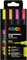 POSCA 182548 - POSCA Marker Set, 4 stylos acryliques néon PC-5M, marqueur permanent 1,8-2,5 mm pointe ogive