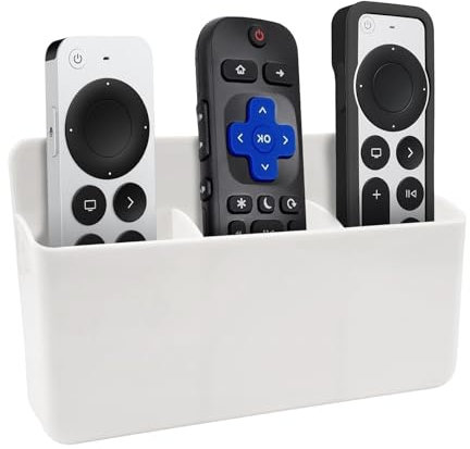 Support Telecommande Mural, Blanc Support de Télécommande, Support pour Télécommande, Boîtes de Rangement Murales, Range Telecommande pour Téléphone, Stylos, pour la Maison, le Bureau, L'école