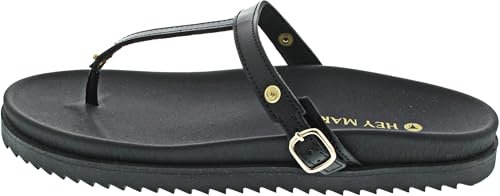 Hey Marly Casual Clean Black TS Zehentrenner Schwarz