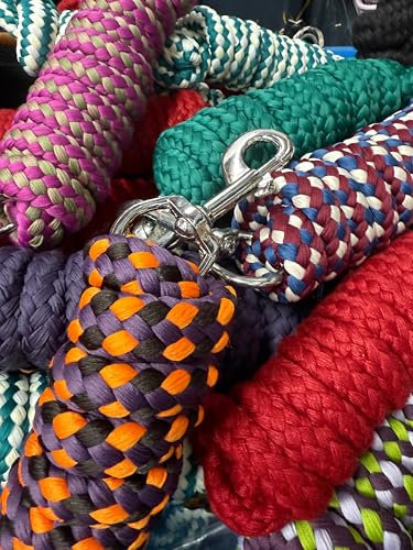 Soft Braided Pick & Mix Lead Rope - 7ft Long - Trigger Clip - Multi