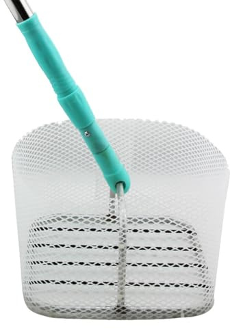 Shntig Einziehbares Pingpong Ball Pickup Net Drehkorb Ausziehbarer Griff Zum Halten von 100 Tischtennisbällen Einziehbarer Pingpong Ball Catcher