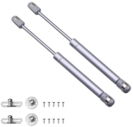 Jasjfasd 2PCS Amortiguadores de Gas 100N, Bisagras Puertas Cocina, Amortiguadores Muebles Cocina Pistones Hidraulicos, Amortiguador Puerta para Puertas Soporte Armario con Tornillos Muebles de Cocina