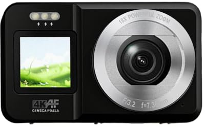 4K 64MP Digital Camera Double Screen 18X Zoom Portable for Teens Travel & Outdoor Photography Digital Camera for Teens