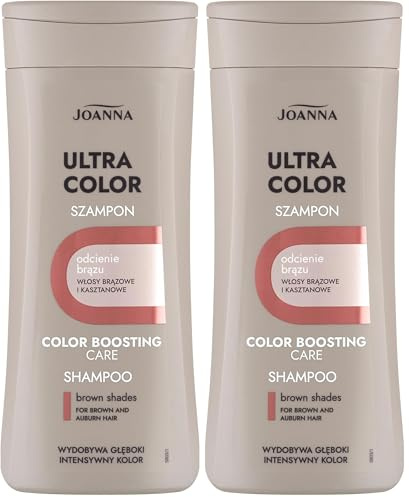 Joanna Ultra Color - Shampoo für Braune Haare - Stärkendes & revitalisierendes Haarshampoo - Farbauffrischung & Haarpflege - Vertieft die Farbintensität - Pflege & Feuchtigheit für Ihr Haar - 200 ml
