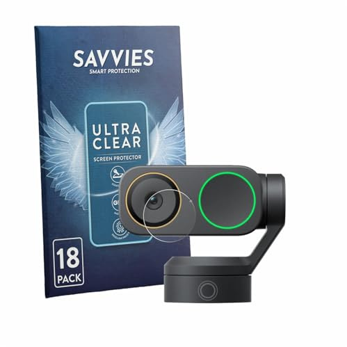 Savvies 18 Stück Schutzfolie für Insta360 Link 2 Pro (Linse) Displayschutz-Folie Ultra-Transparent