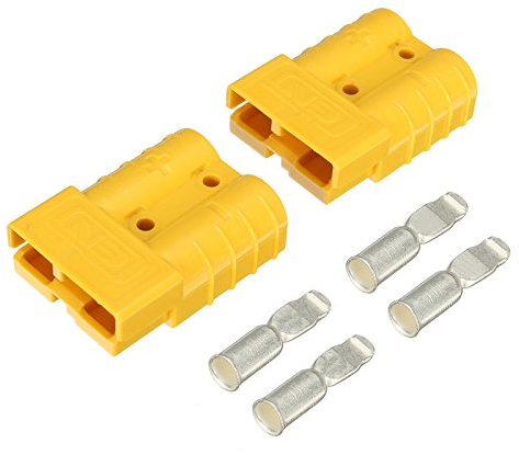 TuToy 2 Stück 50A DC12 / 24V Anderson-Steckverbinder Anderson-Netzstecker 4X-Klemmen Gelb