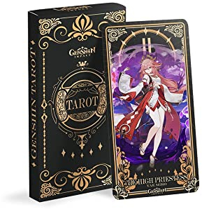 Hanaiette 22 Stück Genshin Impact Peripherie-Tarot-Kartenspiel-Charaktere HD komplettes Set von Tarotkarten, LZH-1154