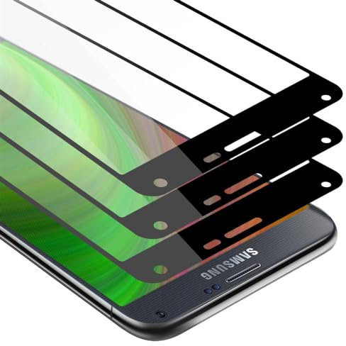 cadorabo 3x Verre Trempé couverture complète compatible avec Samsung Galaxy NOTE 4 en TRANSPARENT avec NOIR - Pack de 3 Verre de protection d'écran trempé (Tempered) en dureté 9H avec 3D touch