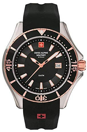 Swiss Alpine Military Herren Uhr Analog Quarz 7040.1857SAM Siikon