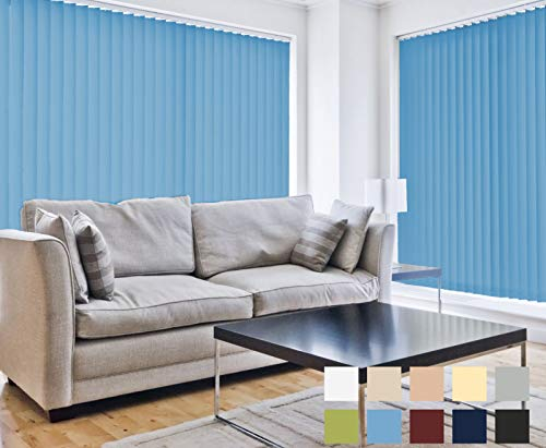 etusimo Lamellenvorhang 150 x 160 cm, Hellblau