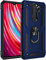 Max Power Digital Funda para móvil Redmi Note 8 Pro con Anillo Giratorio 360 Metálico Imán Carcasa Magnética Rígida Antigolpes Resistente Soporte Bumper Case (Redmi Note 8 Pro, Azul)