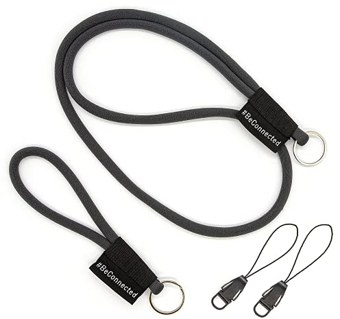 stylected Schlüsselband Set als Schlüsselanhänger (15cm & 45cm) - Band mit Ring für Schlüssel, Ausweis, Handy, Kamera - Lanyard für Herren, Damen & Kinder