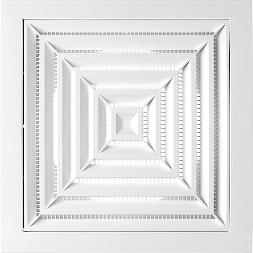 Ø 125mm / 5'' White Plastic Ventilation Grille - Air Vent Cover with Insect Protection