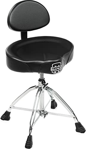 Mapex T875 Satteldecke Doppelstrebiger Trommelthron mit Rückenlehne