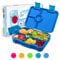 schmatzfatz Fiambrera para niños con compartimentos, sin bisfenol A, caja de almuerzo infantil, caja Bento perfecta para la escuela, la guardería y las excursiones (Azul)