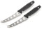 Buddy's Blades - Couteau à fromage, set de 2, set de couteaux, manche ergonomique, longueur 25 cm, acier inoxydable, noir