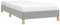 vidaXL Polsterbett, Bett Bettgestell mit Lattenrost, Schlafzimmerbett Einzelbett mit Stützbeinen, Bettrahmen Schlafzimmermöbel, Hellgrau 100x200 cm Stoff