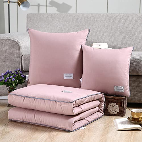RUNLAIKEJI Reisedecken- und Kissen-Set, Deckenkissen, 2-in-1, Doppelreißverschluss, Kissen und Decke, ideal für Reisen, Zuhause und Büro
