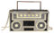 Renabro Damen Retro Radio-förmige Umhängetasche mit Strass, Metall und Vintage-Design – Abend-Clutch