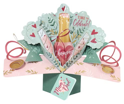 Pop Up Time To Celebrate Mum & Dad Greeting Card Suit Any Occasion POP203C05