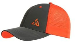 Stöhr Lasercut Cap Colorblock - Sportliche vielseitige Basecap, Größe One Size - Farbe Anthrazit - Orange