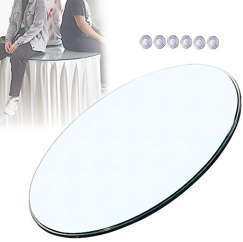 WORDFUN Tischplatte Aus GehärtetemGlas, Tisch Glasplatte Ersatzteil Für Esstisch Couchtisch, GlasTransparent/Sicherheitsglas, GehärtetesGlas Tischschutz, Tisch Glasscheibe, Explosionsgeschützt