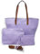 Emila Borsa shopping donna a spalla grande capiente tipo bag con borsello borsellino e tracolla tre pezzi 3 shopper giornaliera tutti i giorni da lavoro ufficio Lilla primavera estate 2025