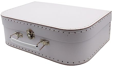 GICO Pappkoffer weiß zum selber Gestalten für Geschenke - Geschenkverpackung oder zum Basteln (L)