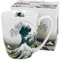 DUO ART GALLERY Klassischer Becher 350 ml GREAT WAVE New Bone China Porzellan