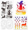 GLOBLELAND Cat Magic Book Clear Stamps and Die Sets Magic Book Stamps and Embossing Dies Set for Card Making Cat Pet Stencil Template for DIY Scrapbook Decoration Handmade Crafts Notebook
