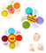 Birshe 3 Pièces Jouets Tournants,Jouet à VentouseJouets De Bain Ventouse Spinner Bébé (1-3 Ans) Jouets Jouet Sensoriel pour Bébé Jouet de Bain Rotatif Jouet Piscine pour Bebe Jouet d'éveil