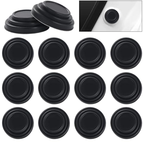 WiMas 40PCS Car Door Shocks Absorber Shockproof Cushion Protector Cushion Sticker Gasket Shock Absorption Pads Buffer Gasket for Car Door, Bonnet, Boot (Schwarz)