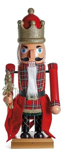 Schiaccianoci di Natale diverse Misure e Fantasie Orso, Renna e Classico; Soldatino Natalizio Idea Regalo e Decorazioni Natalizie (Marius Altezza 110 cm con Musica)