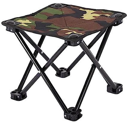 Klappstuhl Tragbarer Camping Hocker Klapphocker Faltbar Camping-Stuhl Klappbarer Hocker Aus 600D Oxford Stoff Aluminium Outdoor Angelhocker Stuhl Für Konzerte Strand Reisen Angeln,Zufällige Farbe