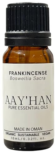 AAY’HAN | 100% Pure Frankincense (Sacra) Essential Oil from Oman | Sustainable & Certified Organic | Highest Therapeutic Grade with Calming Aroma, Anti-inflammatory & Anti-Aging Compounds | 10mL