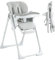 Hochstühle Baby Faltbar, Verstellbar Kinderhochstuhl, Multifunktional Babystuhl mit Liegefunktion ab, Einfach zu Reinigen, Abnehmbares Tablett rutschfest, 15 kg, Grau