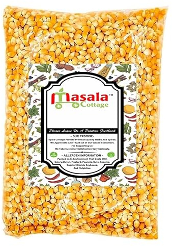 popcorn Popping Corn Kernels - Popcorn Seeds || Stove-top & Microwave Popcorn & Air Popper Friendly Popcorn || New seasonings Corn, New harvested by masala cottage 25g-1.9kg (50, Grams)