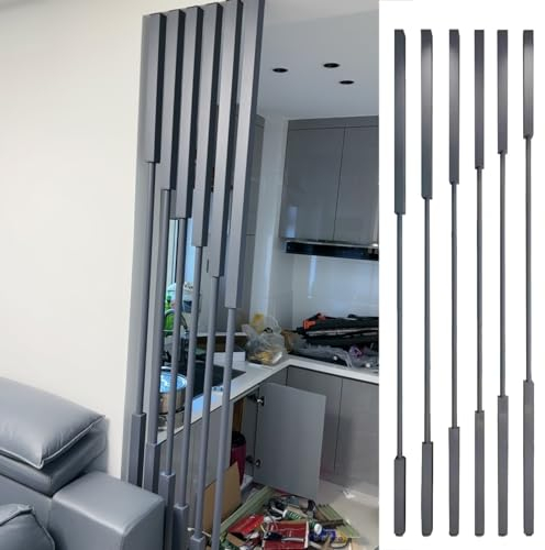 süßigkeiten chips Snack regal snackspender 6 Stk Trennwand-Raumteiler-Stützsäule, Decke Bis Boden Grauer Raumtrenner für Esszimmer / Eingang / Flur / Wohnzimmer, 3 4 5 6 7 Fuß Groß(235cm/92.5 in/7.7 f