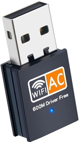 USB WiFi Adapter, AC600 2.4G/5G Dual Band Wireless WiFi Adapter for Desktop PC, Linccras Mini WiFi Dongle for Windows XP/7/8/10, Mac 10.9-10.313
