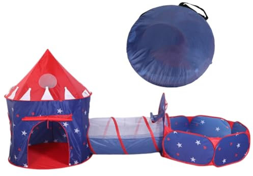 Benebomo Tienda campaña Infantil Grande,Tienda de campaña Infantil 3 en 1 con túnel,Cabañas Infantiles para niños y niñas,Casitas Infantiles Tela Plegable
