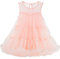 LACOFIA Vestito Tutu Bambina in Tulle Multistrato Abito Estivi Principessa per Feste di Carnevale/Compleanno Rosa 6-7 Anni