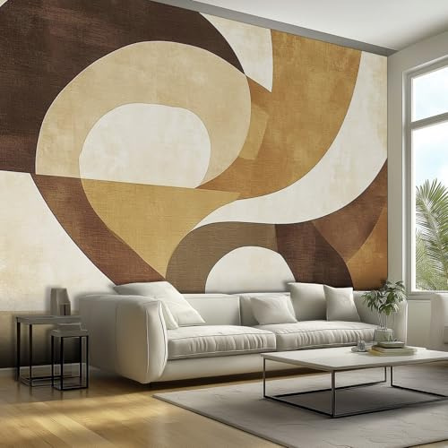 Generisch Tapete 3D Fototapete Neutral Geometrisch, 150x105 Vliestapete Wandbild Fototapeten, Vlies Tapeten Mitte des Jahrhunderts, Wandtapete Schlafzimmer, Wohnzimmer, TV Hintergrund Wanddeko