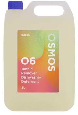 Osmos Cleenol Gold Label Wash Aid, 2x5 Ltr | Cuts through stubborn grease and scale in commercial dishwashers, leaving catering glassware and plates smear-free.
