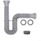 Smart Design Tuyau de vidange d'évier flexible P-Siphon 3,8 cm et 3,8 cm Adaptateur d'évacuation des déchets extensible 20 à 80 cm pour cuisine, salle de bain, camping-car
