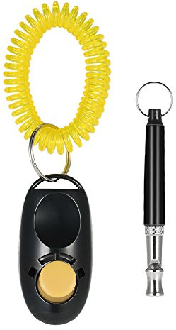 Pssopp Hundepfeife Ultraschall Einstellbare Clicker -Kombination mit Lanyard für Haustiertraining, Hunde, Katzen, Vögel, Kaninchen - Silent Training Tool