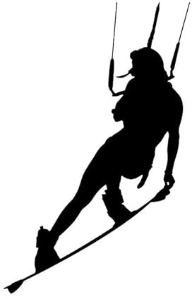 JIFENLI Bekommt Kitesurfer Surf Beach Auto Aufkleber Original Einfache Spaß Wasserdichte Vinyl Aufkleber Klimaanlage Auto Zubehör, 13Cm